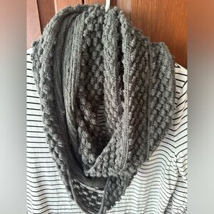 Grey Knitted Infinity Scarf